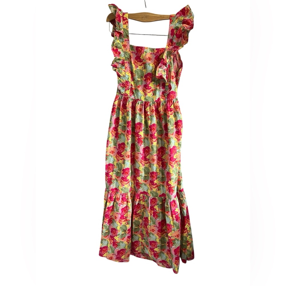 Peyton & Parker Floral Ruffle Strap Maxi Dress